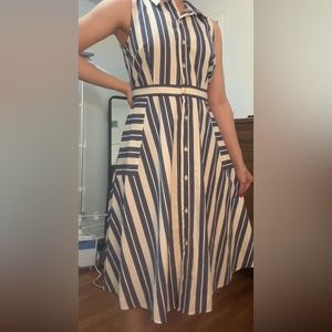 Ann Taylor MIDI Striped Dress